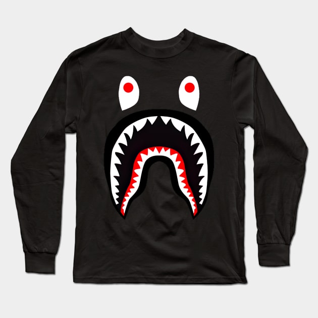 Bape Shark Designs Long Sleeve T-Shirt by Trendy-Now